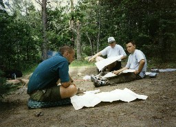 Reviewing the map at Crater Lake